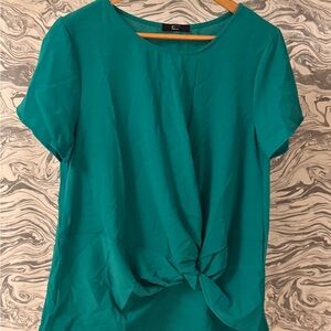 Tua Turquoise Twist Front Blouse